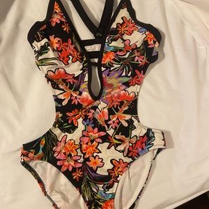 One piece cut out bathing suit